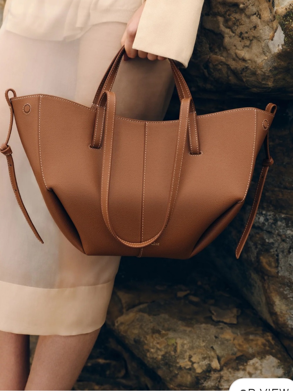 POLENE MINI CYME - TEXTURED GRAIN CAMEL BRAND NEW WITH TAGS, BOX, DUST BAG!